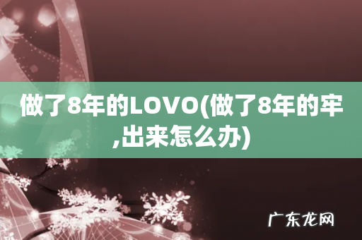 做了8年的牢,出来怎么办 做了8年的LOVO