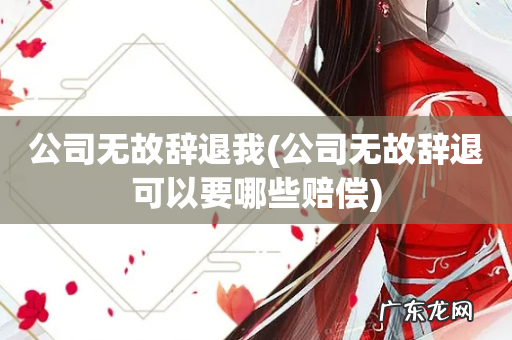 公司无故辞退可以要哪些赔偿 公司无故辞退我