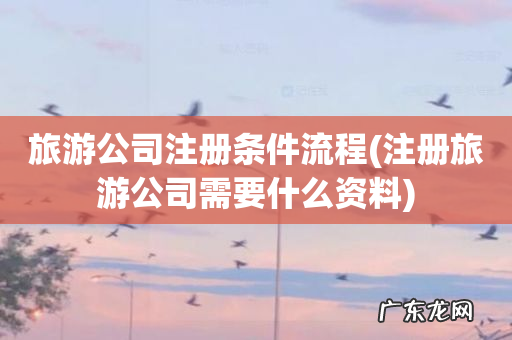 注册旅游公司需要什么资料 旅游公司注册条件流程