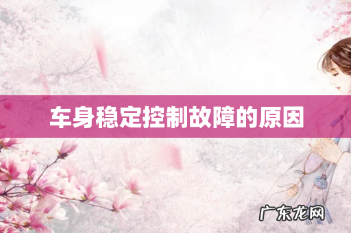 车身稳定控制故障的原因