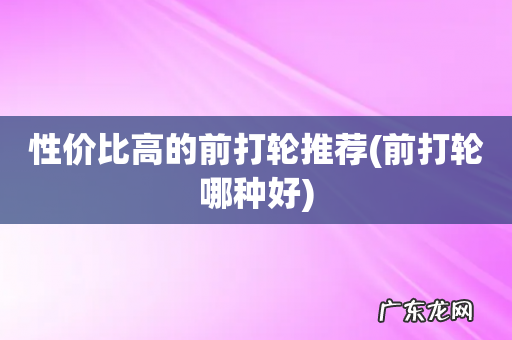 前打轮哪种好 性价比高的前打轮推荐
