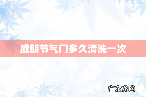威朗节气门多久清洗一次