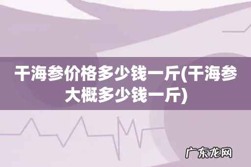干海参大概多少钱一斤 干海参价格多少钱一斤