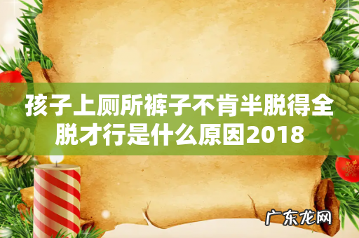 孩子上厕所裤子不肯半脱得全脱才行是什么原因2018