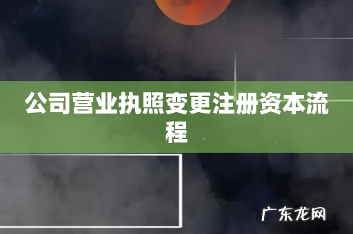 公司营业执照变更注册资本流程