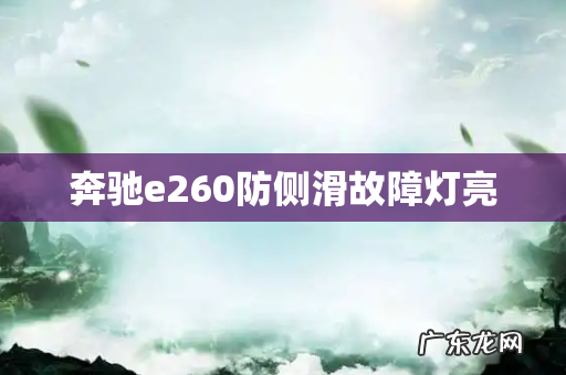 奔驰e260防侧滑故障灯亮