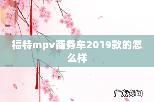 福特mpv商务车2019款的怎么样