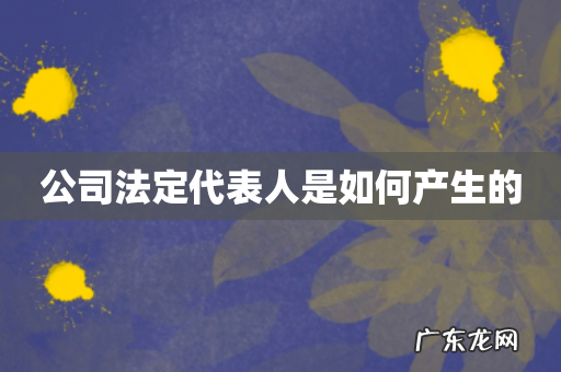 公司法定代表人是如何产生的