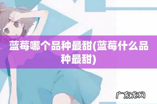 蓝莓什么品种最甜 蓝莓哪个品种最甜