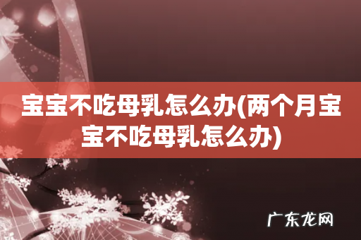 两个月宝宝不吃母乳怎么办 宝宝不吃母乳怎么办
