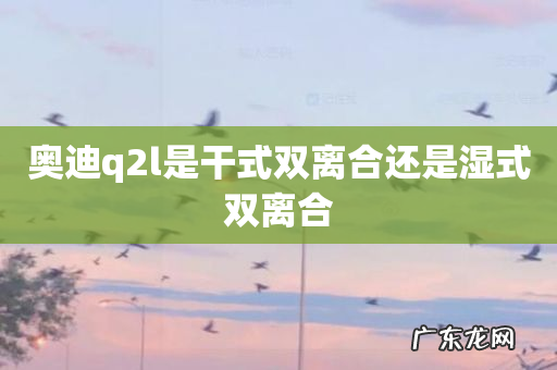 奥迪q2l是干式双离合还是湿式双离合