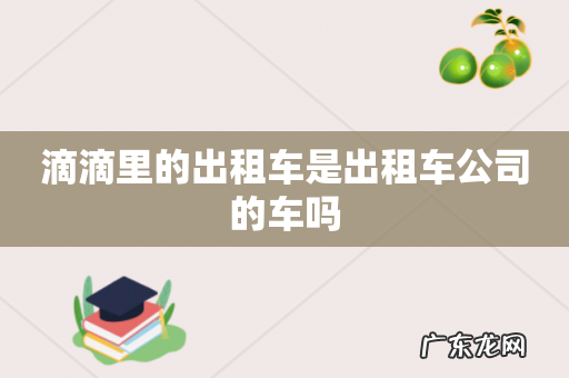 滴滴里的出租车是出租车公司的车吗
