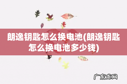 朗逸钥匙怎么换电池多少钱 朗逸钥匙怎么换电池