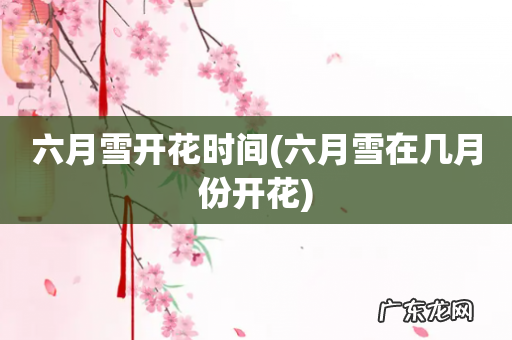 六月雪在几月份开花 六月雪开花时间