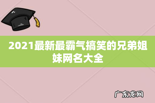 2021最新最霸气搞笑的兄弟姐妹网名大全