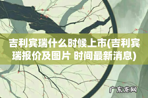 吉利宾瑞报价及图片 时间最新消息 吉利宾瑞什么时候上市