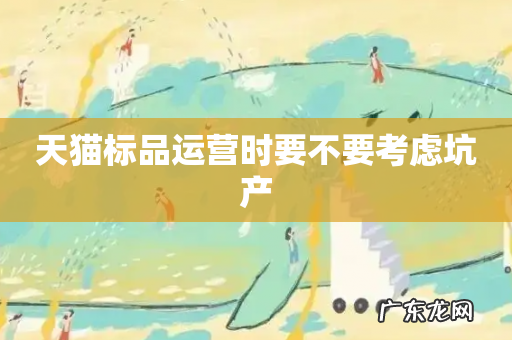 天猫标品运营时要不要考虑坑产