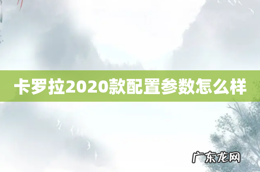 卡罗拉2020款配置参数怎么样