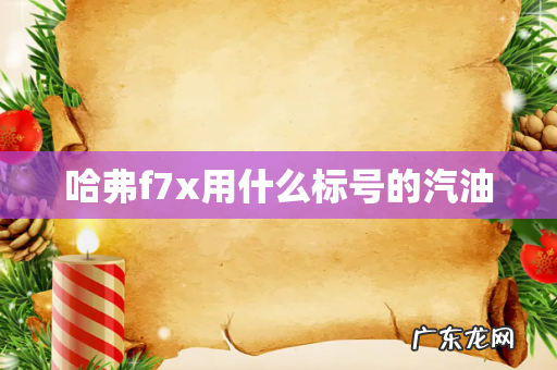 哈弗f7x用什么标号的汽油