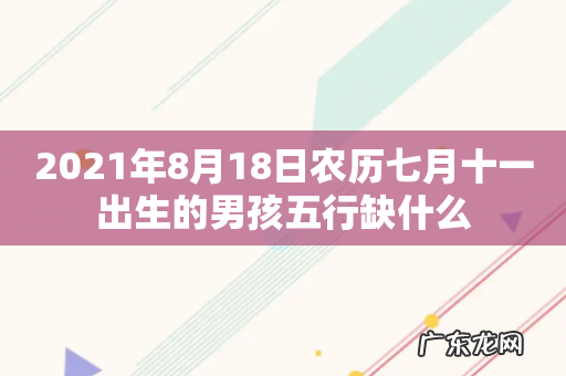 2021年8月18日农历七月十一出生的男孩五行缺什么