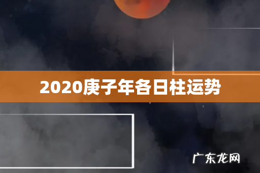 2020庚子年各日柱运势