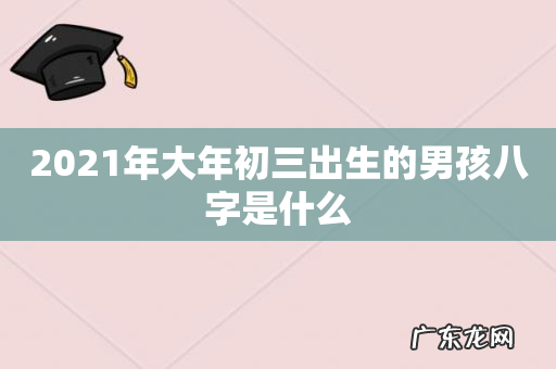 2021年大年初三出生的男孩八字是什么