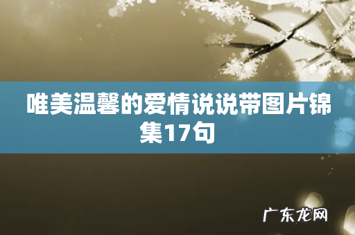 唯美温馨的爱情说说带图片锦集17句