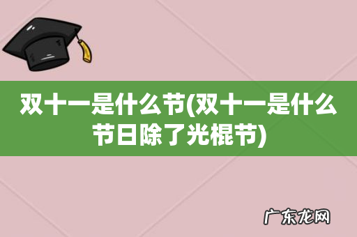 双十一是什么节日除了光棍节 双十一是什么节