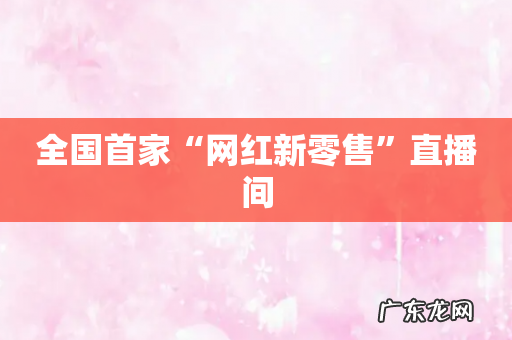全国首家“网红新零售”直播间