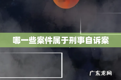 哪一些案件属于刑事自诉案