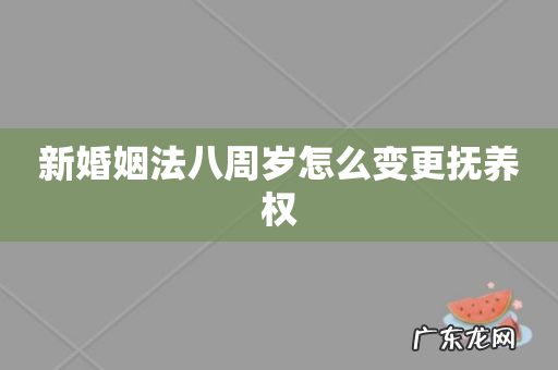新婚姻法八周岁怎么变更抚养权