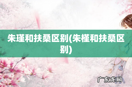 朱槿和扶桑区别 朱瑾和扶桑区别