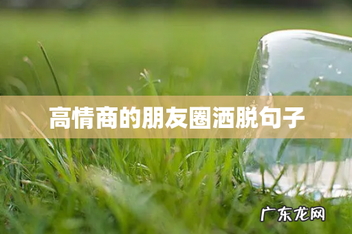 高情商的朋友圈洒脱句子