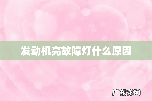 发动机亮故障灯什么原因