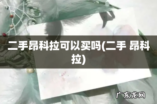 二手 昂科拉 二手昂科拉可以买吗