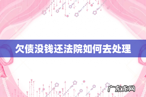 欠债没钱还法院如何去处理