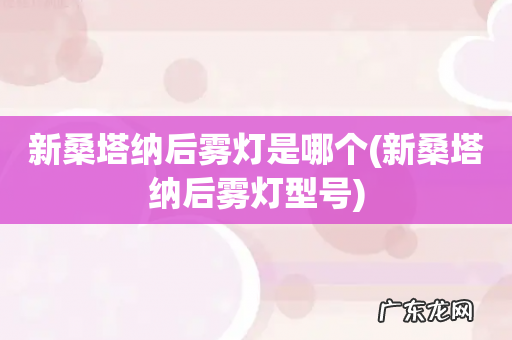 新桑塔纳后雾灯型号 新桑塔纳后雾灯是哪个