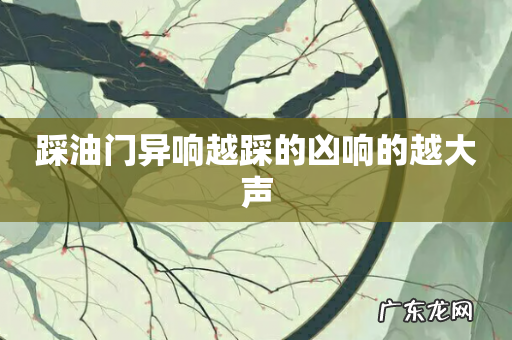 踩油门异响越踩的凶响的越大声