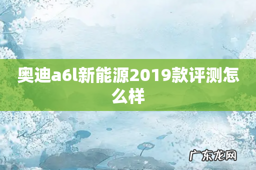 奥迪a6l新能源2019款评测怎么样