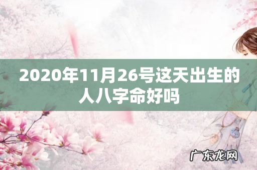 2020年11月26号这天出生的人八字命好吗