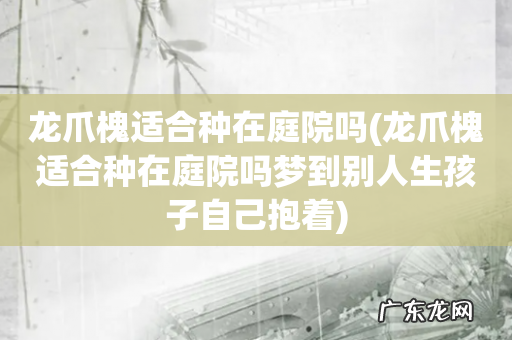 龙爪槐适合种在庭院吗梦到别人生孩子自己抱着 龙爪槐适合种在庭院吗