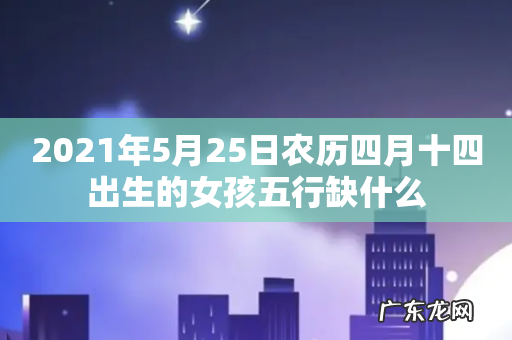 2021年5月25日农历四月十四出生的女孩五行缺什么