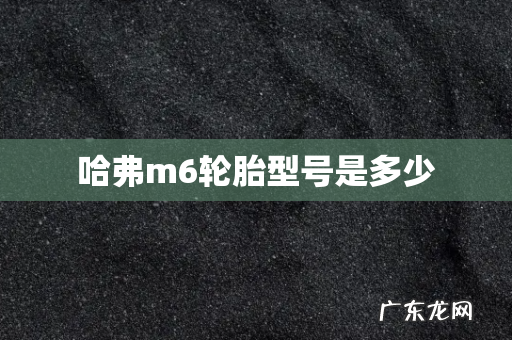 哈弗m6轮胎型号是多少