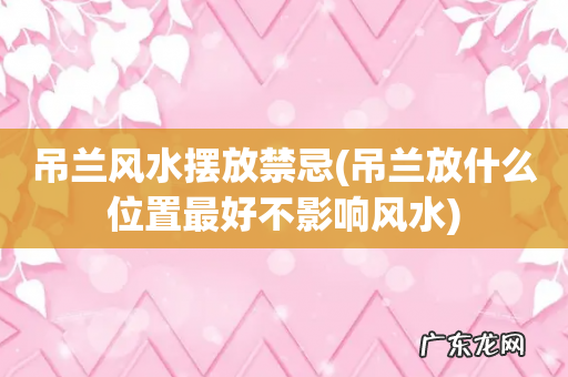 吊兰放什么位置最好不影响风水 吊兰风水摆放禁忌
