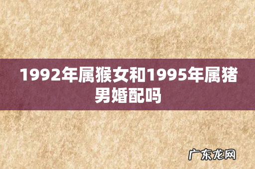 1992年属猴女和1995年属猪男婚配吗