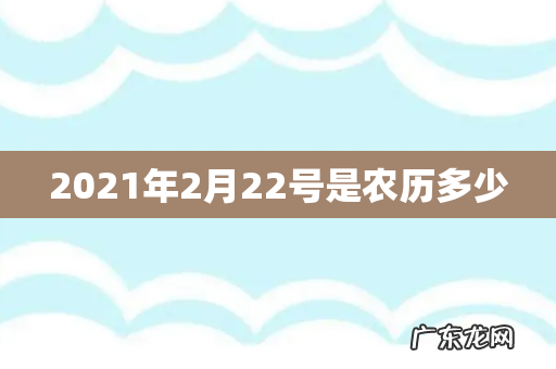 2021年2月22号是农历多少