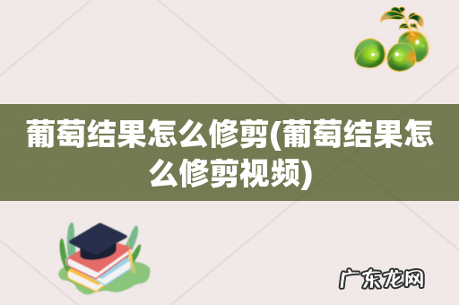 葡萄结果怎么修剪视频 葡萄结果怎么修剪