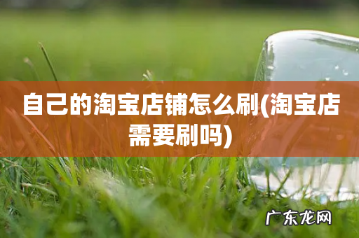 淘宝店需要刷吗 自己的淘宝店铺怎么刷