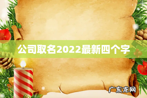 公司取名2022最新四个字