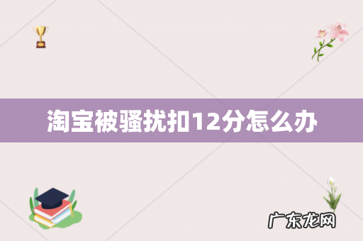 淘宝被骚扰扣12分怎么办